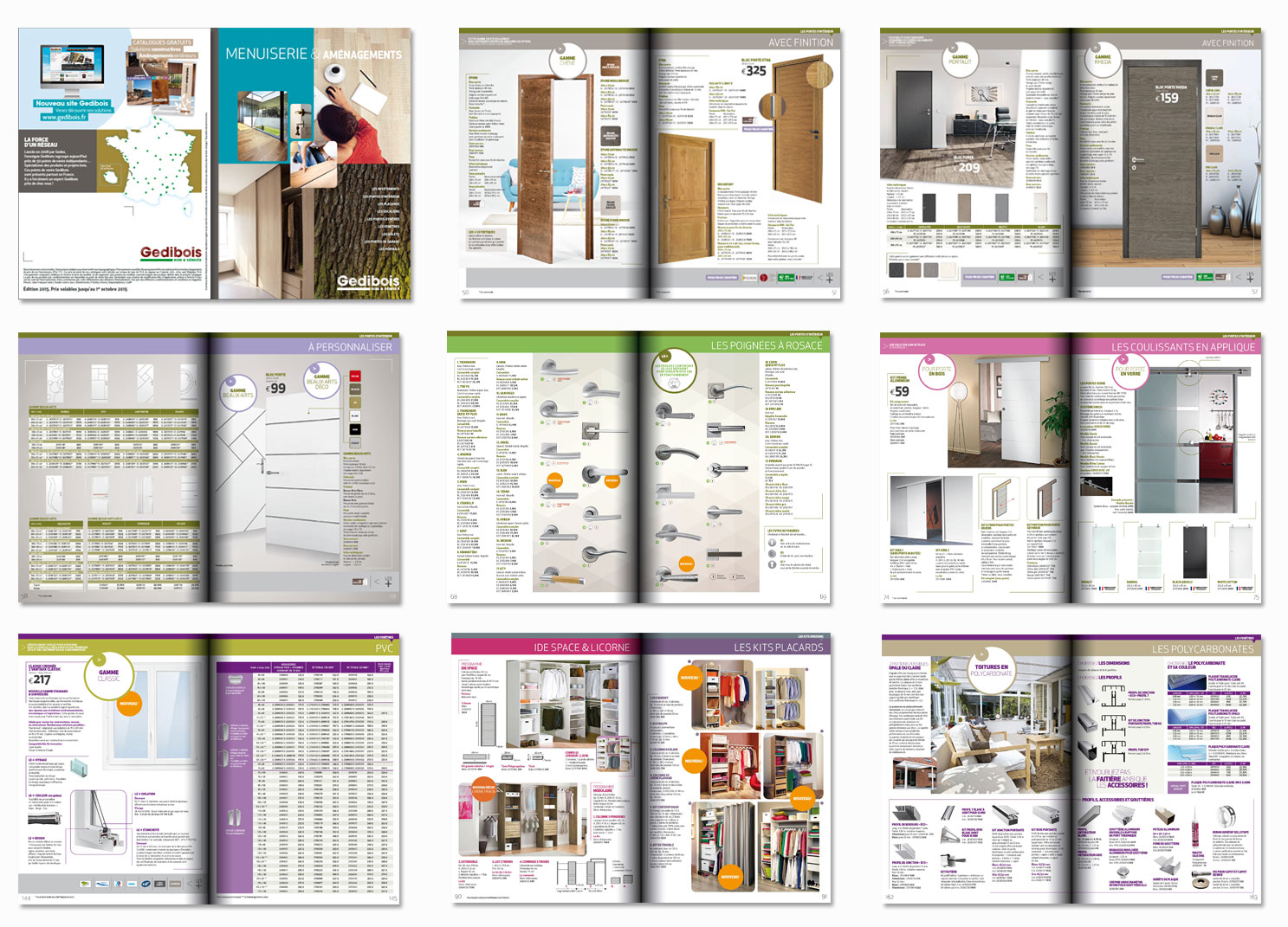 Mise en page d'un catalogue selon une charte établie