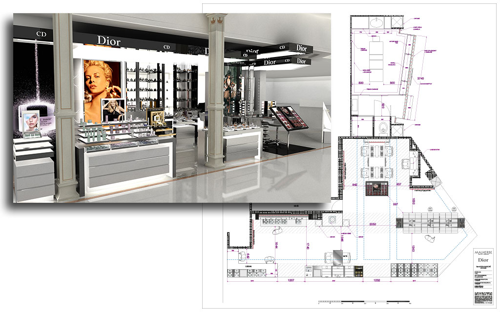 Amnagement d'espace Dior