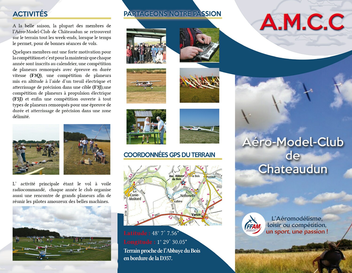 Depliant aero modélisme de chateaudun