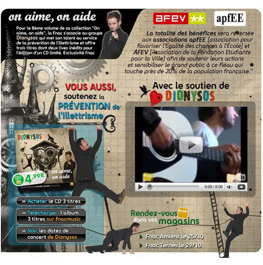 Promotion opération Fnac on aime on aide