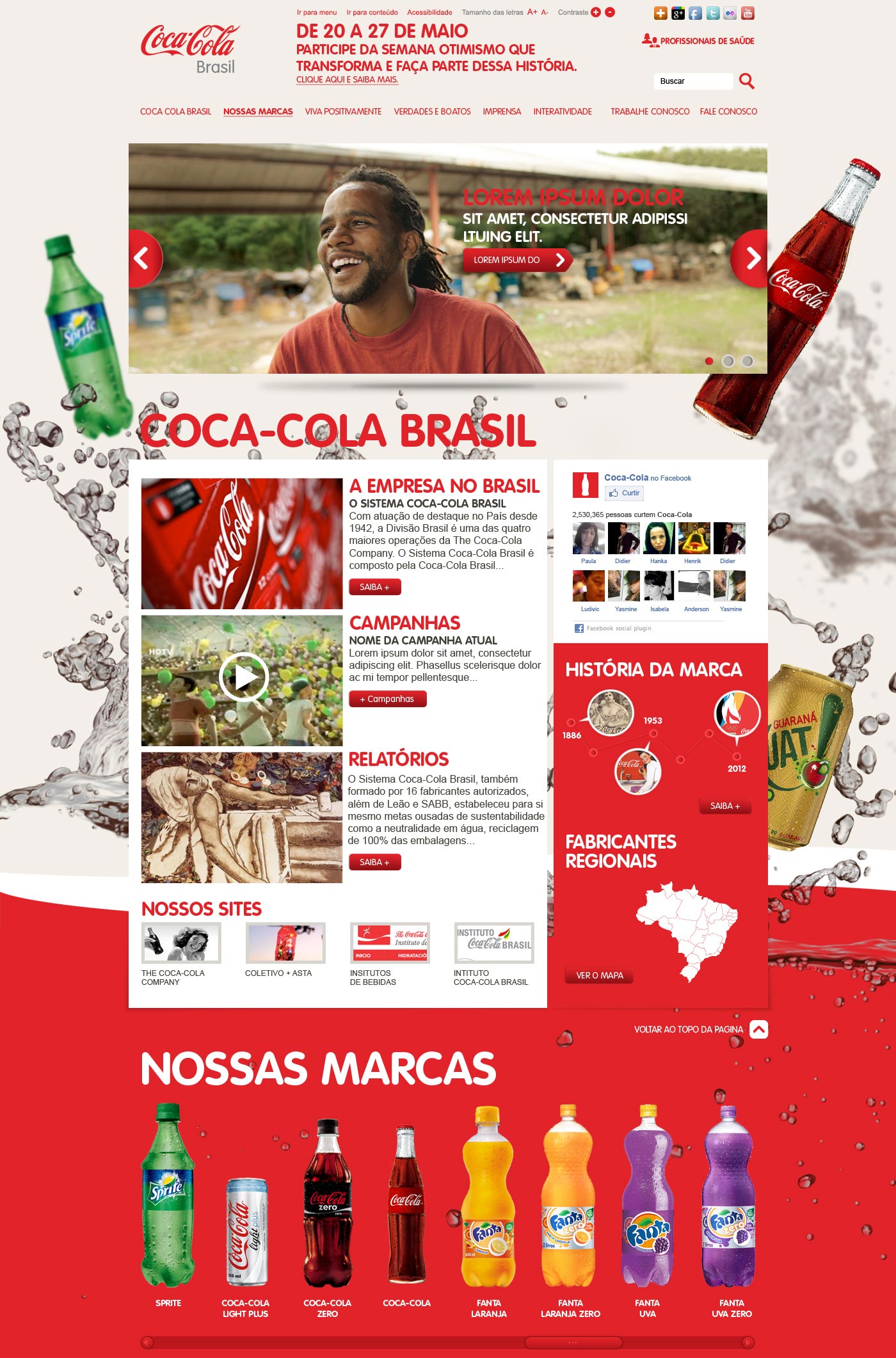 Site Coca-Cola Brasil