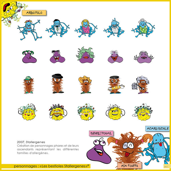 illustration personnages allergnes