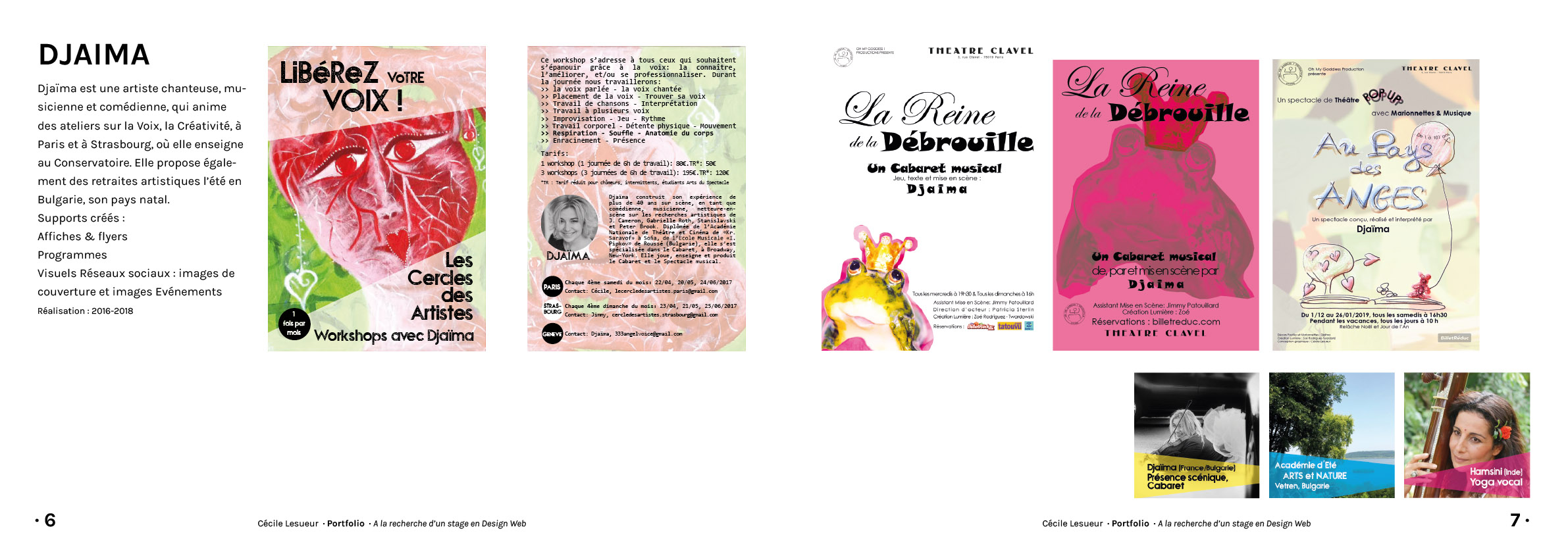 Portfolio Cécile Lesueur - Graphisme - Flyers