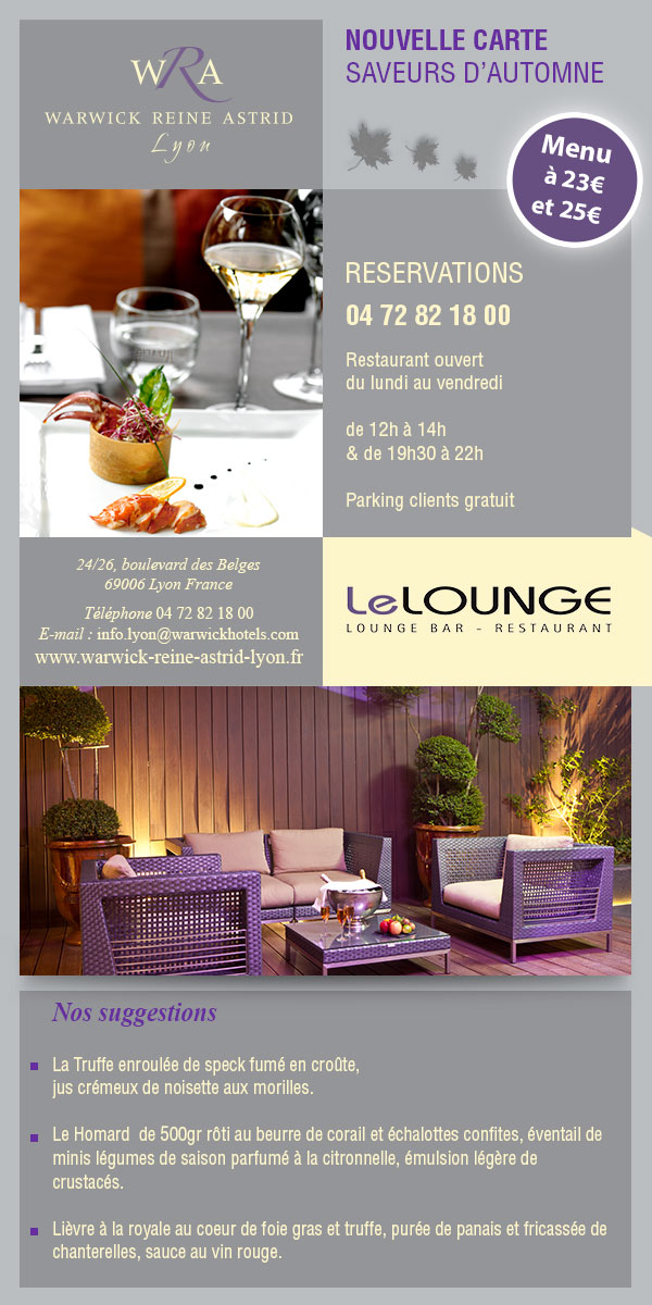 Newsletter Restaurant la Reine Astrid