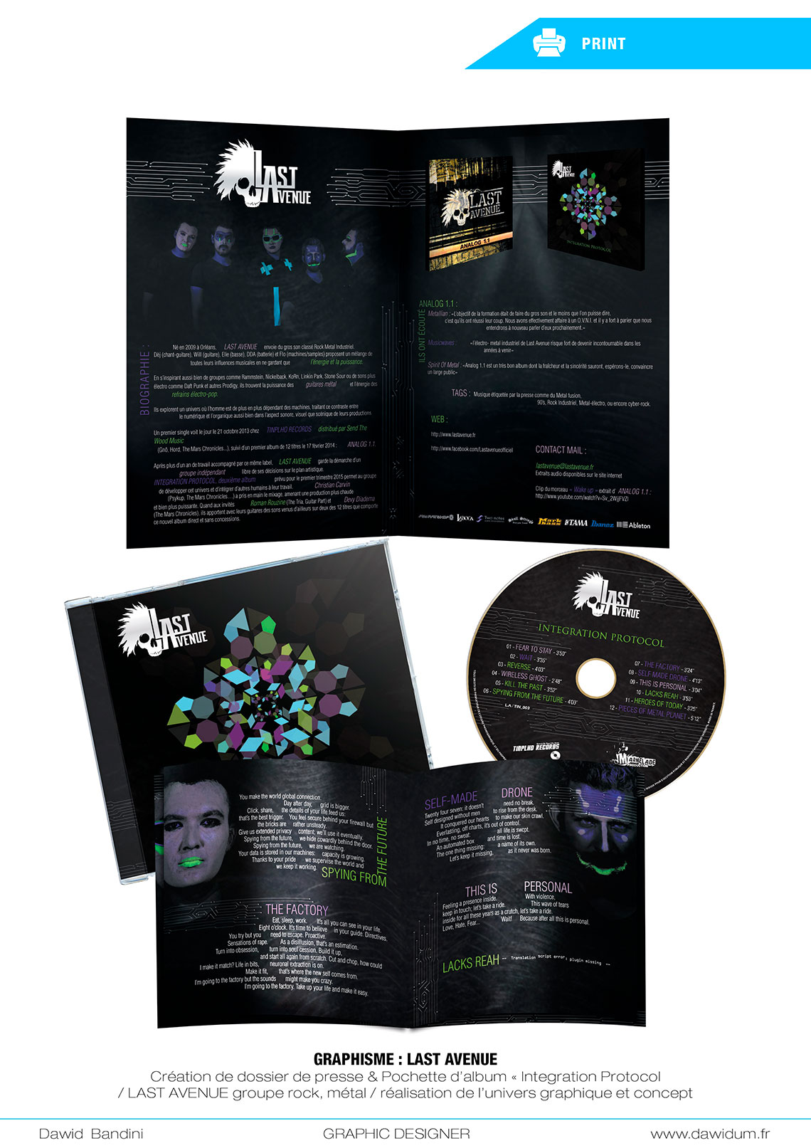 Dossier de presse & Pochette d’album LAST AVENUE