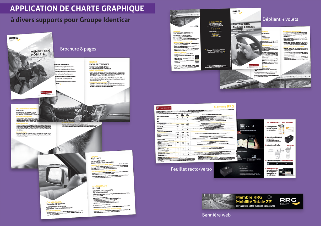 Application charte graphique à divers éléments