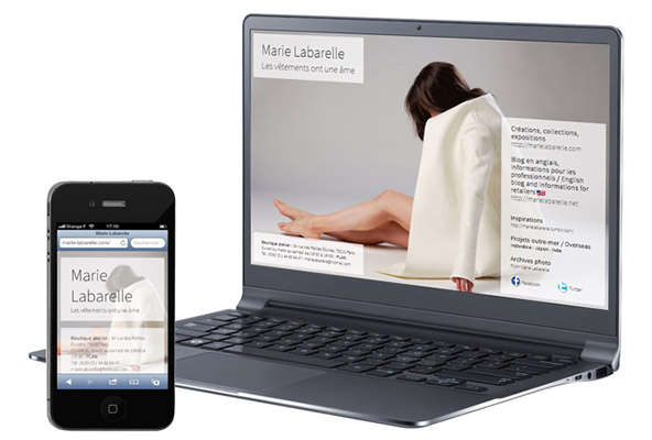 Première version du site de Marie Labarelle
