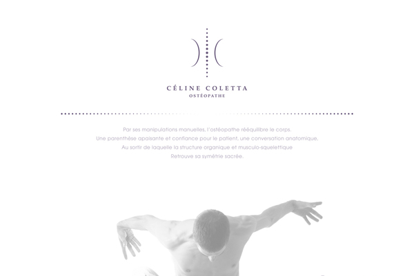 identité visuelle cabinet d'ostéopathe Celine Coletta