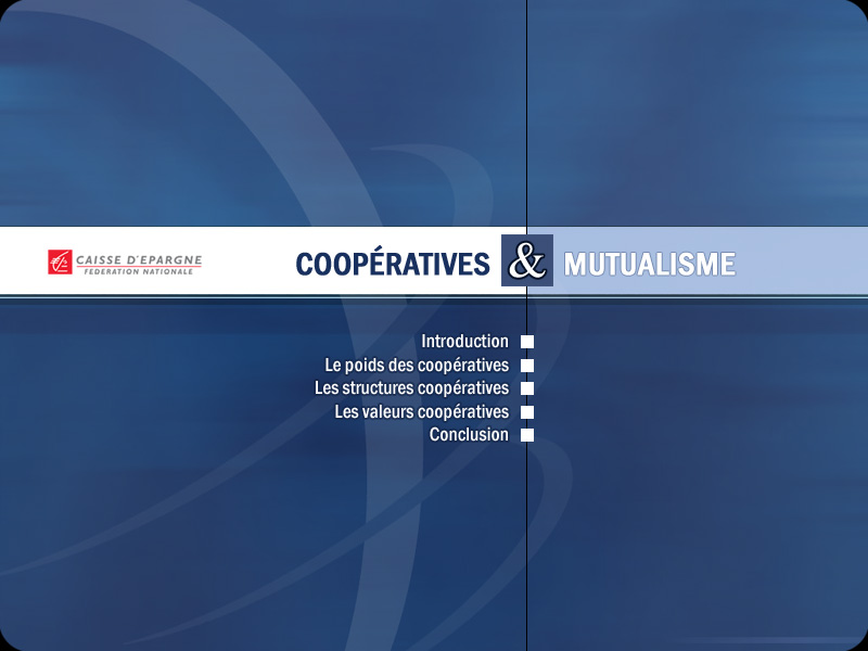 HomePage d'une application d'E-learning pour la Caisse d'Epargne.