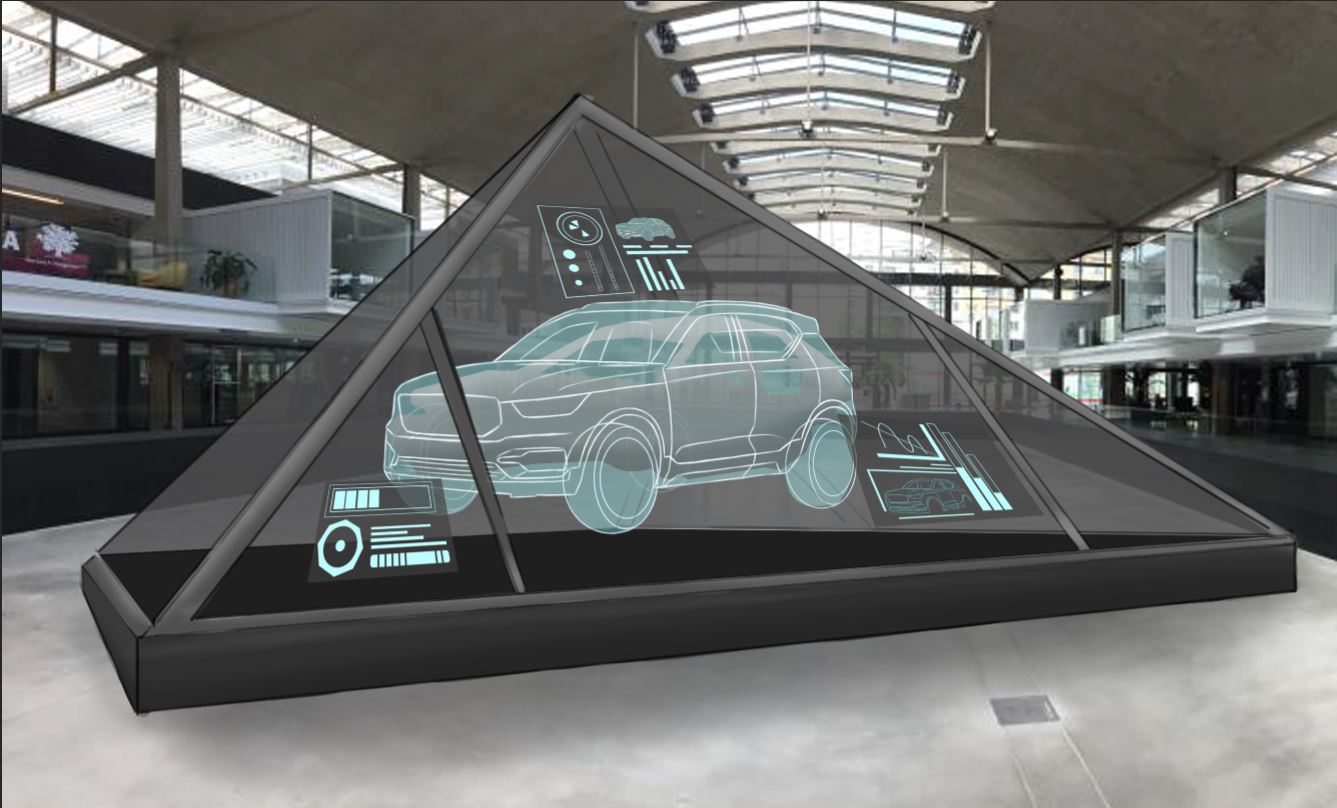 Illustration pour scénographie Volvo