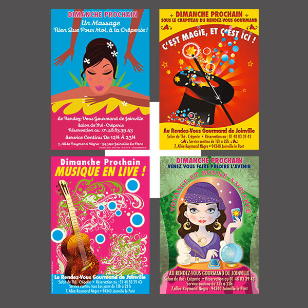 Affiches pour crêperie