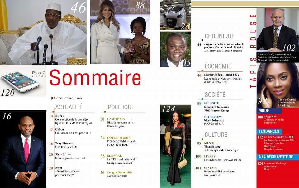 Magazine Challenge international - sommaire