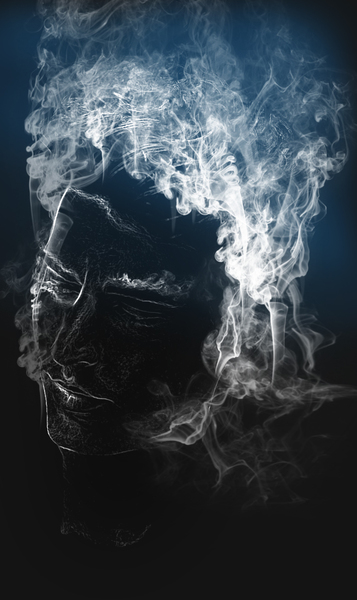 Visage fumée