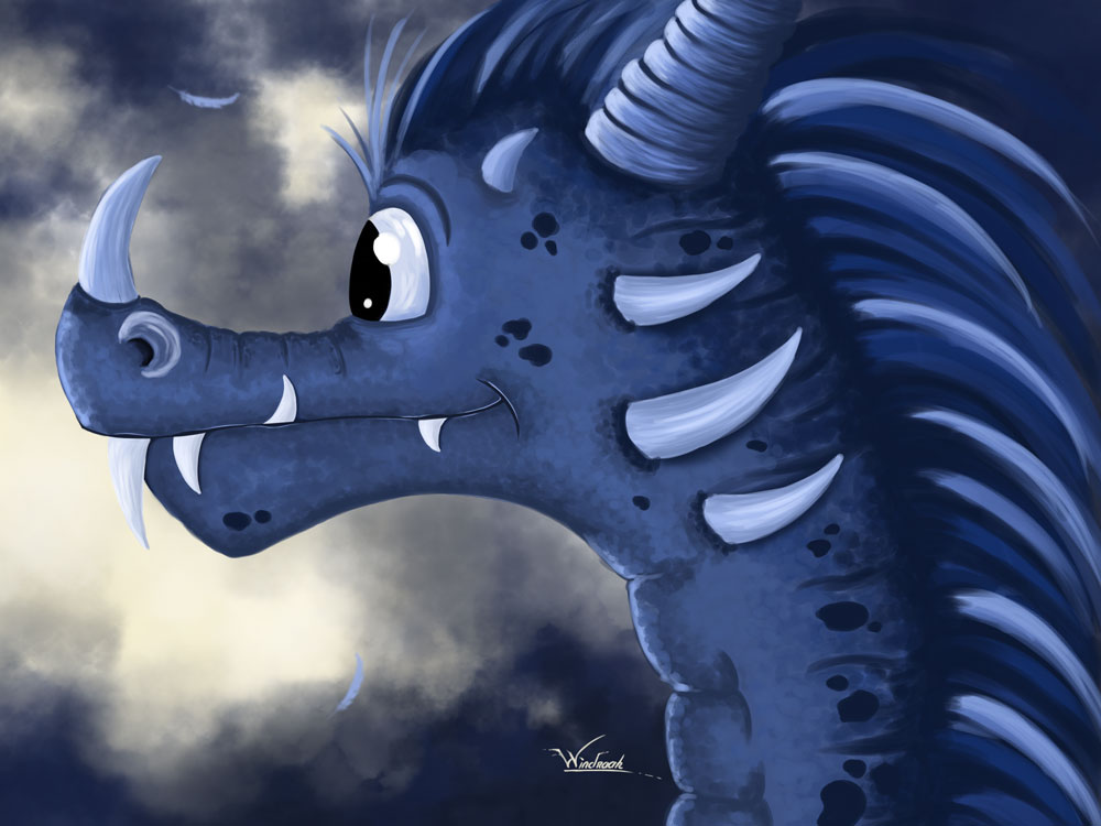 dragon bleu