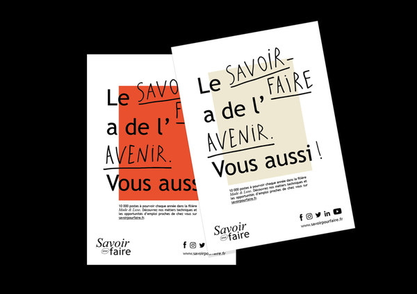 Création graphique de la campagne nationale Savoir pour faire
