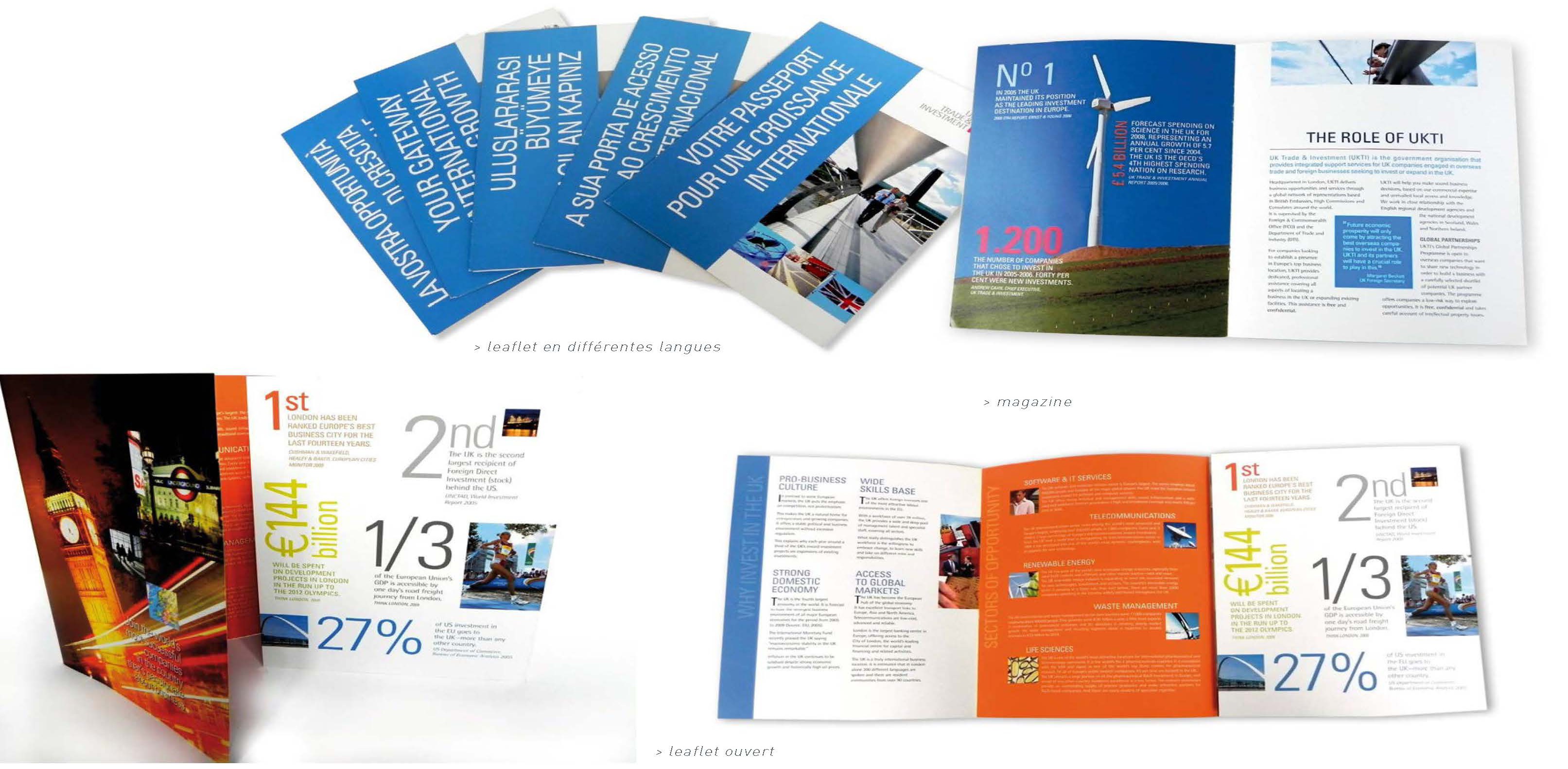 Campagne corporate / UK TRADE AND INVESTMENT / Print design