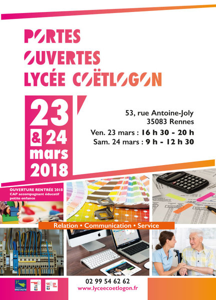 Affiche Portes ouvertes 2018 - Lycée Coëtlogon