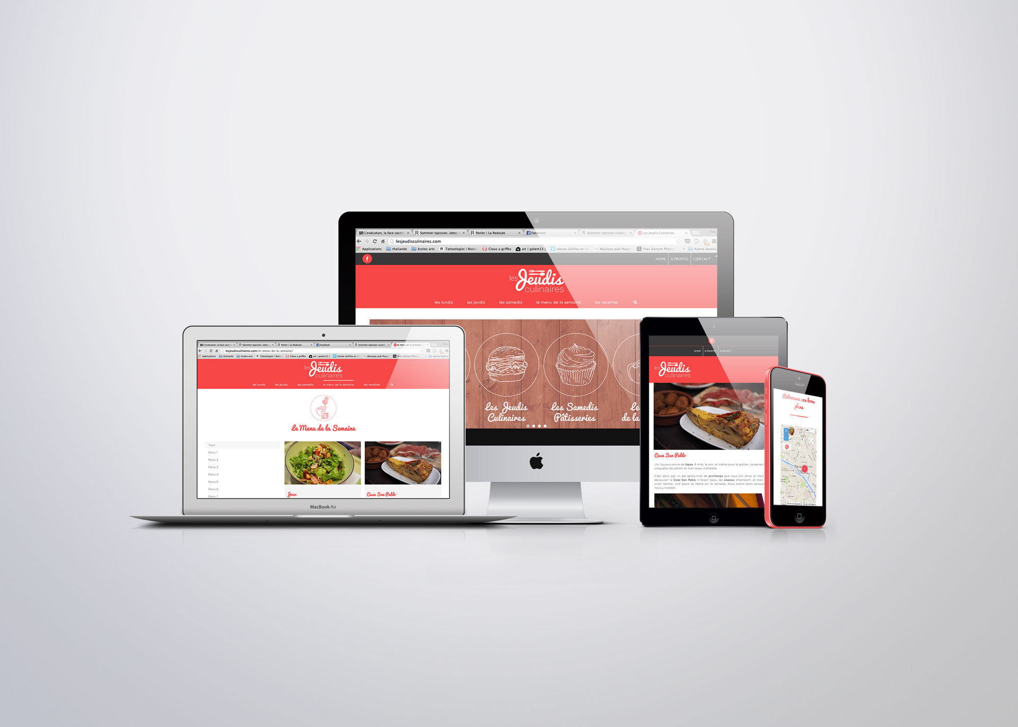 Webdesign et Logo Les Jeudis Culinaires