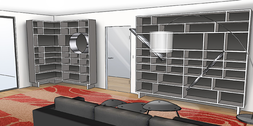 Design bibliothèque pour chantier Val-de-Marne