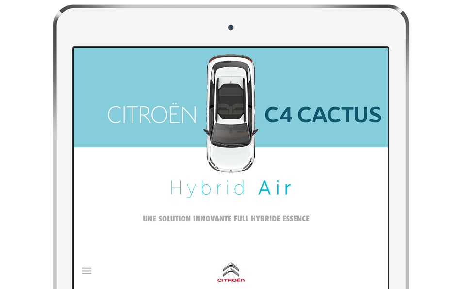Maquette site Citron C4 Cactus Hybrid Air