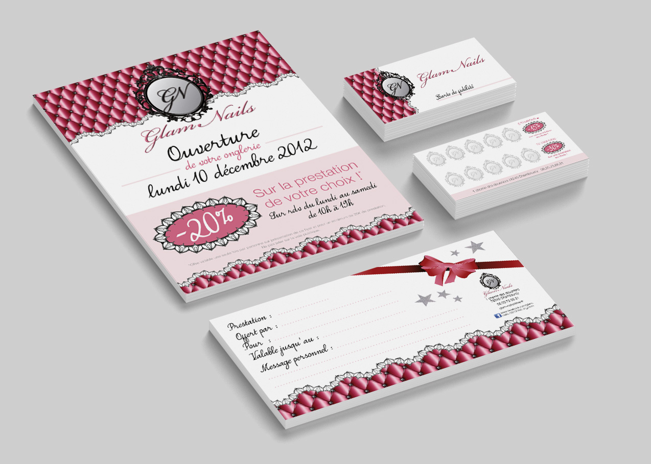 Identité visuelle Glam Nails