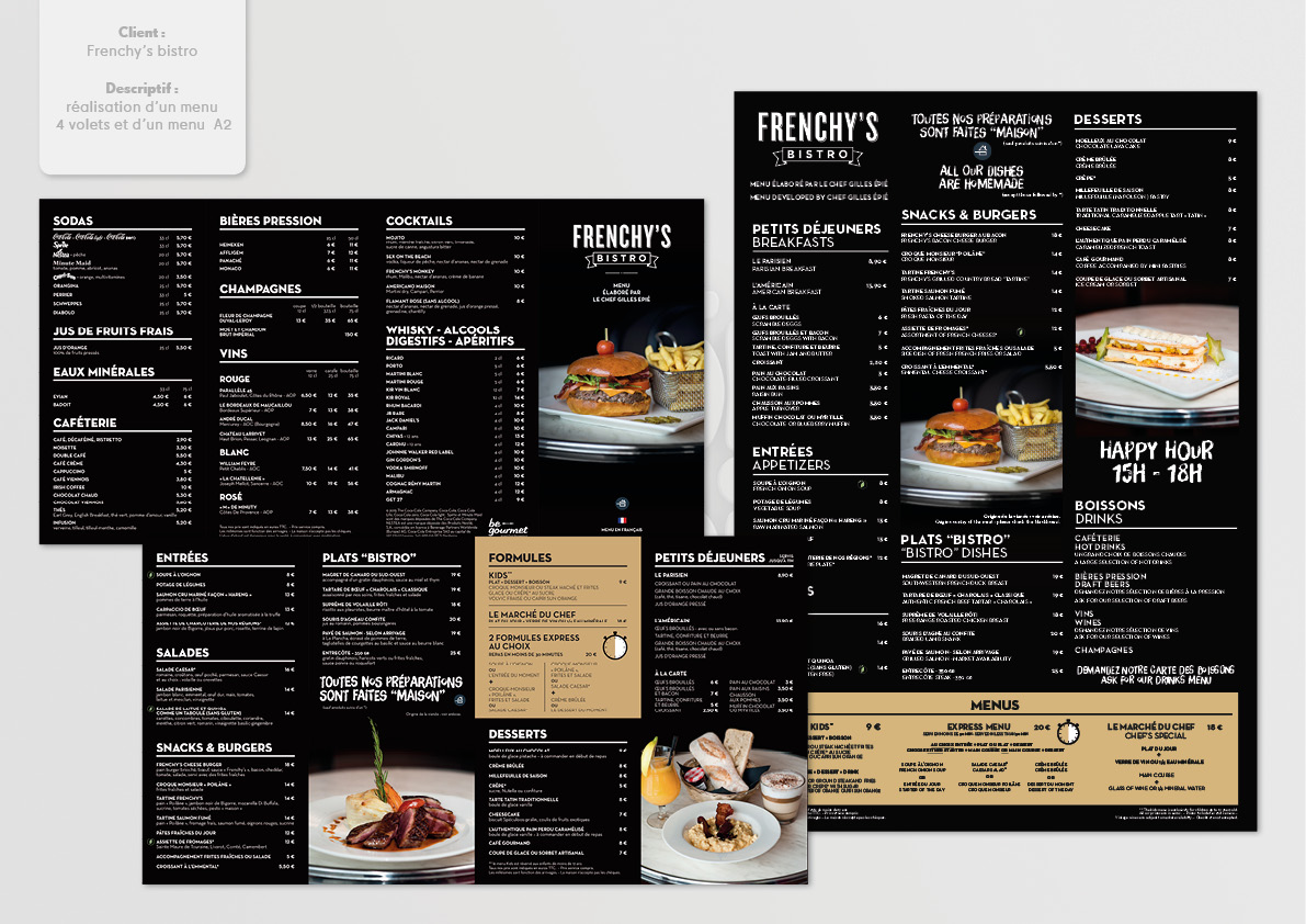 Frenchy’s bistro / Menu