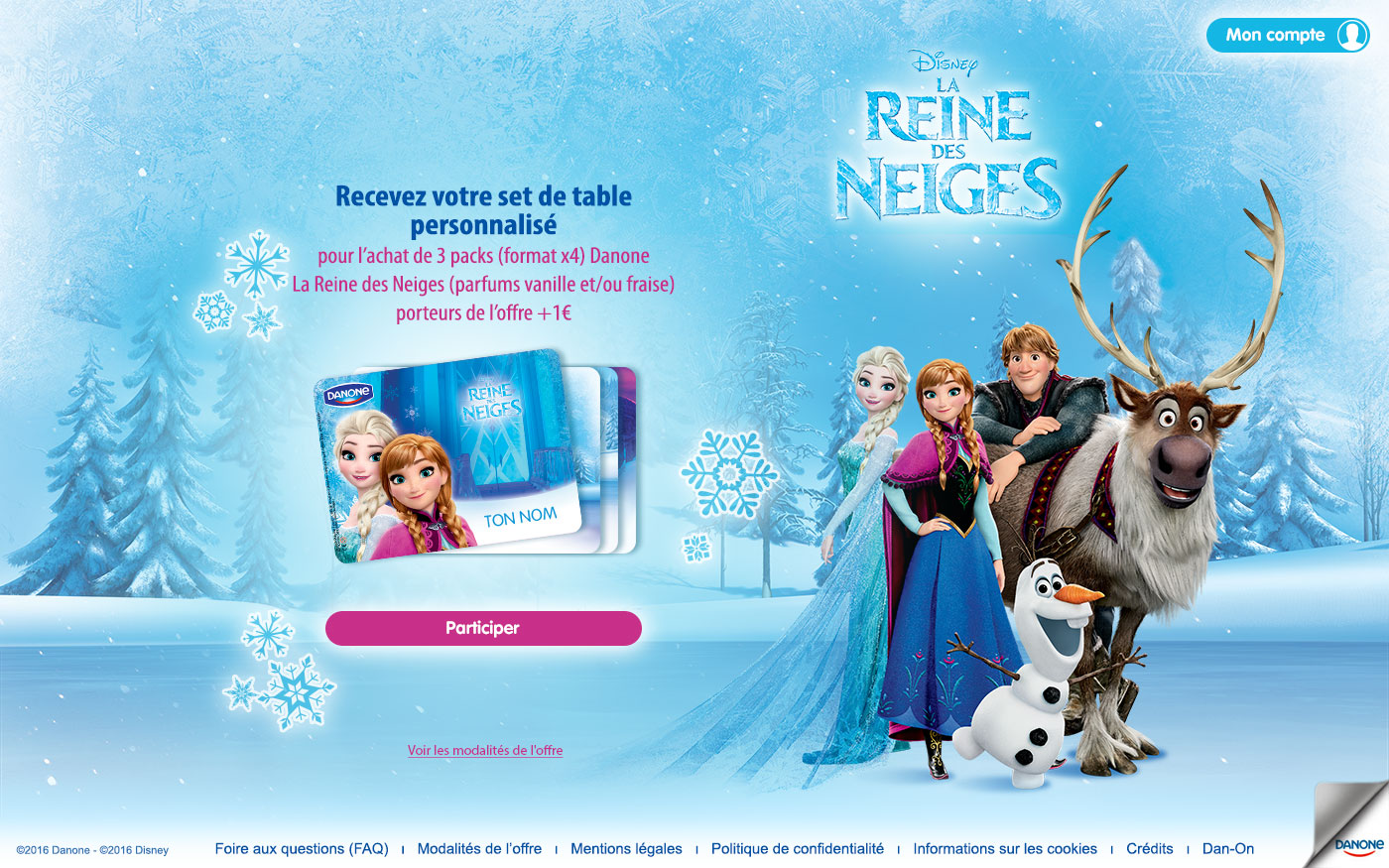 Danone / Disney (Film “La Reine des Neiges”)