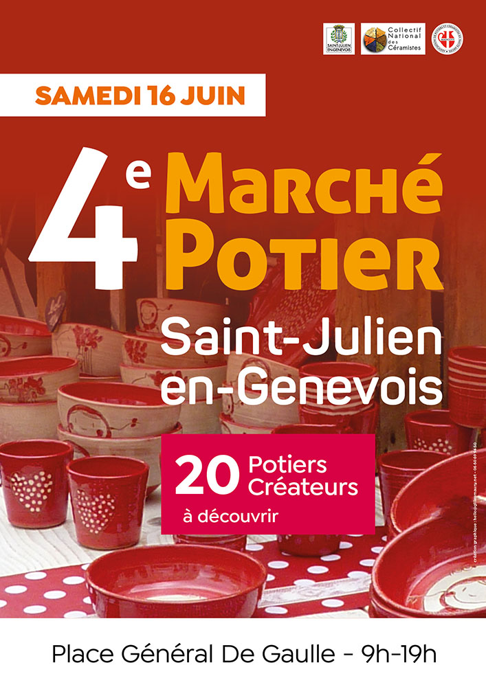 Marché potier de Saint Julien en Genevois 2018 - Affiche et Flyers