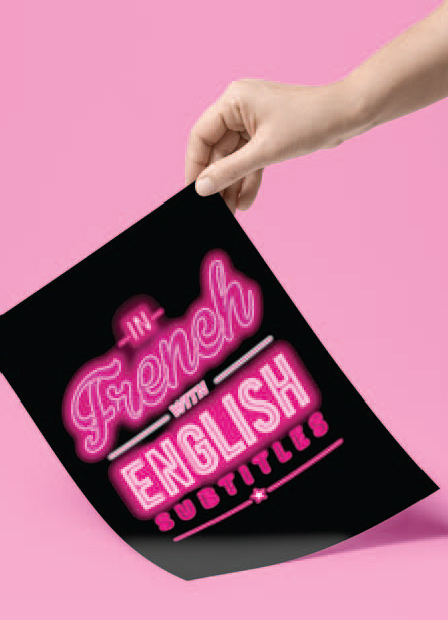 Identité visuelle du festival "In French With English Subtitle"