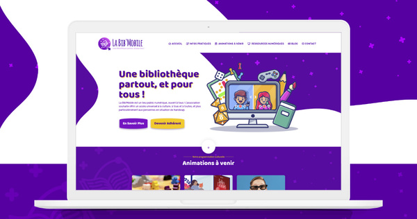 Site vitrine de l'association La Bib'Mobile