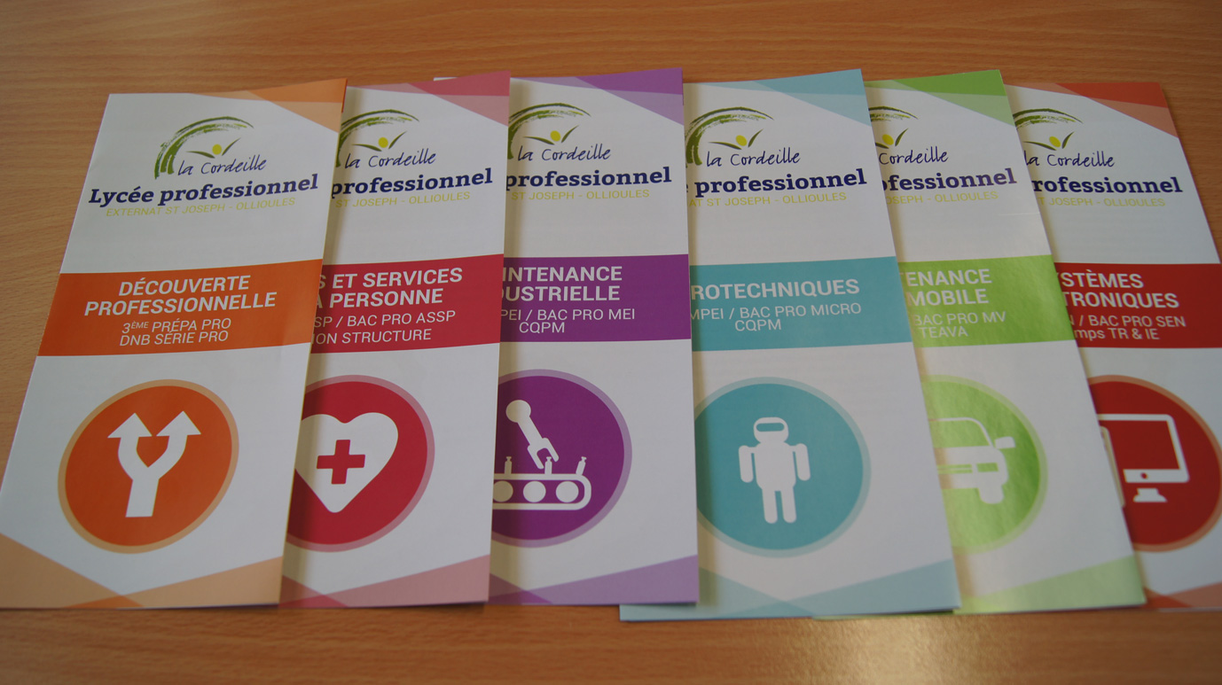 Création de dépliants - Lycée Professionnel ESJ