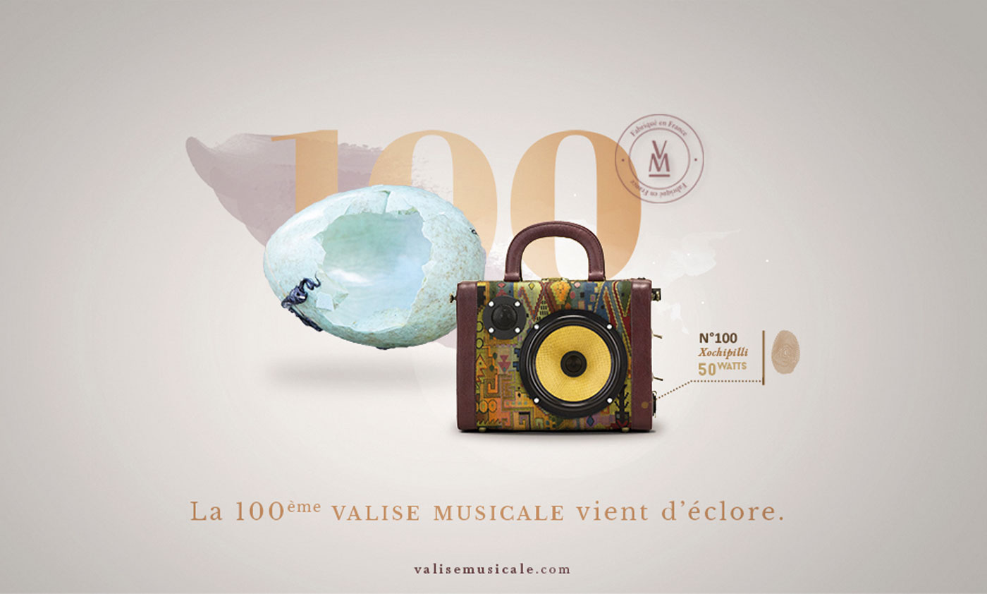 Bannière pour la promotion de la 100ème Valise Musicale