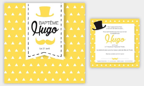 Création graphique d'un carton d'invitation