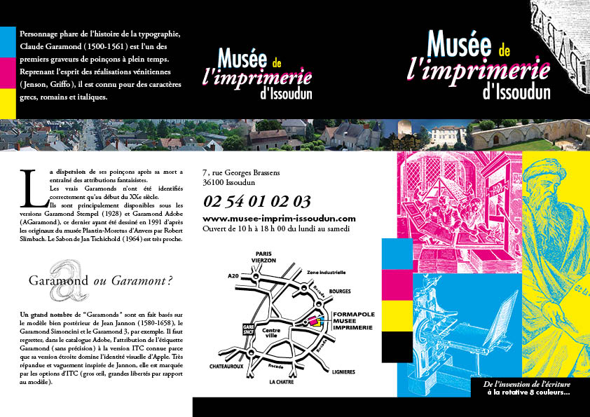 Brochure Recto Muse de l'impression Issoudun