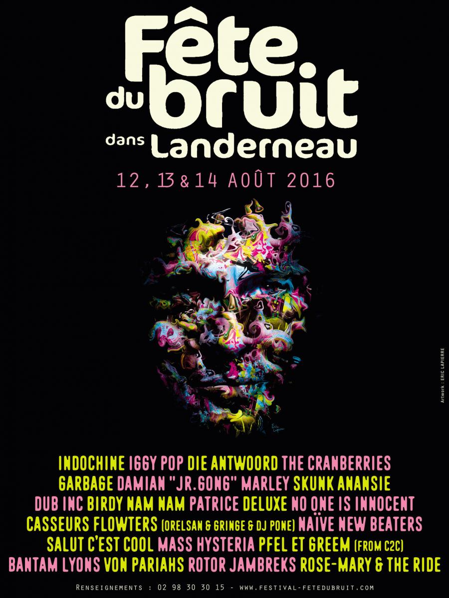 Affiche du Festival "Fête du bruit dans Landerneau 2016"