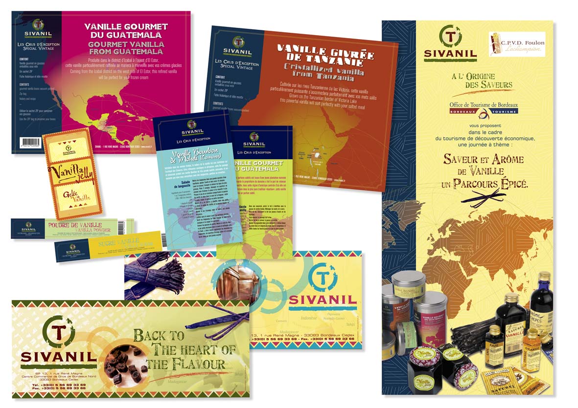 Etiquettes "TOUTON - SIVANIL" Vanille & Produits dérivés