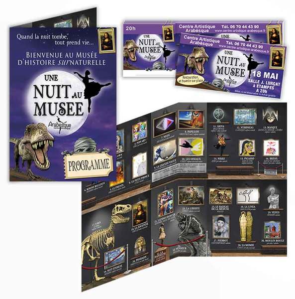 Programme et ticket spectalce " La nuit au musée "