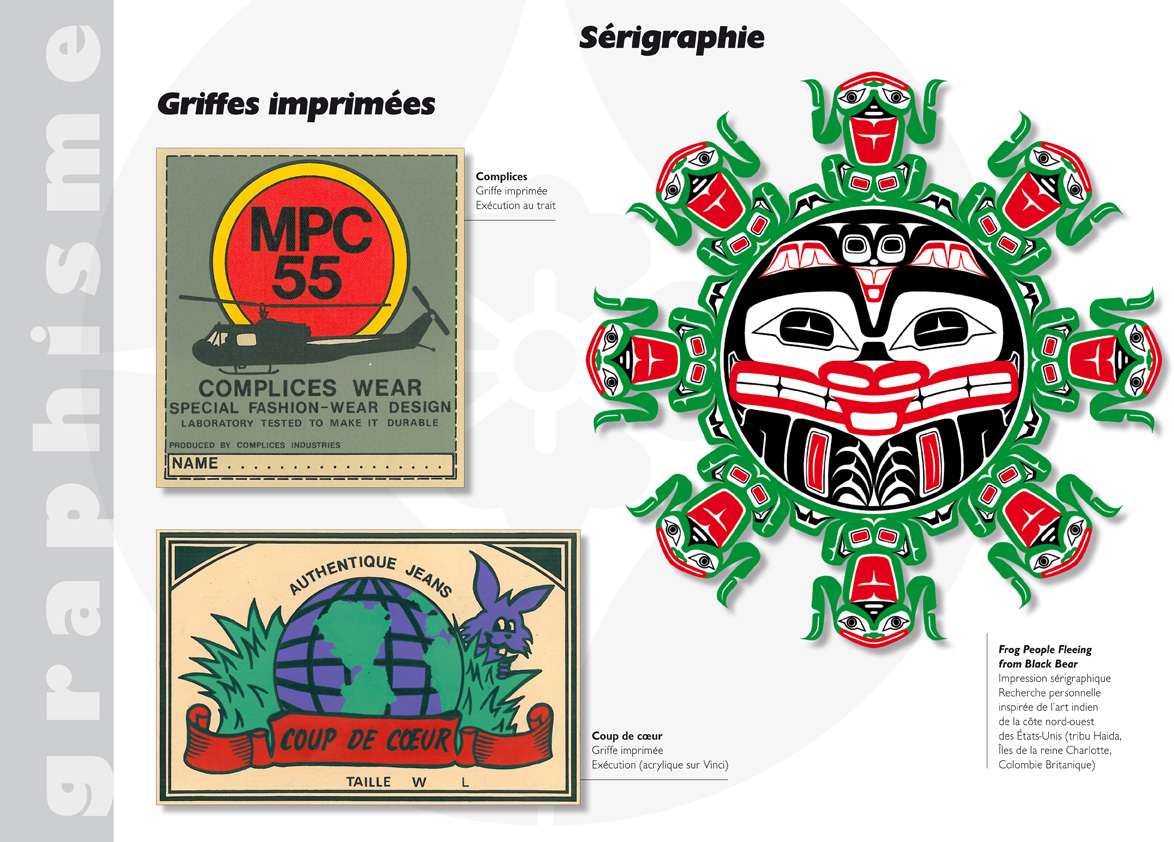 Griffes imprimées et Sérigraphie