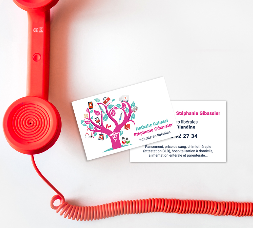Carte de visite cabinet d’infirmières - Portfolio par Delphine Barillot